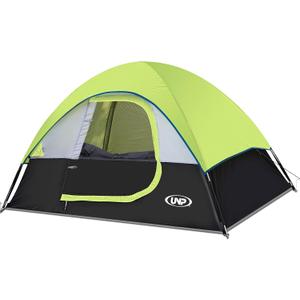 Camping Tent 2 Person, Waterproof Windproof Tent with Rainfly Easy Set up-Portable Dome Tents for Camping (Fluorescent green)