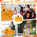 Peryiter Thanksgiving Wearable Blanket Pumpkin Hoodie Adults Friendsgiving Party Gift Oversize Flannel Wrap Throw for Women