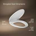 KOHLER K-4774-0 Brevia Elongated White Toilet Seat with Quick-Release Hinges And Quick-Attach Hardware For Easy Clean, White
