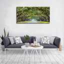 Green Oak Forest Wall Art Georgia Tree Lined Road Canvas Prints, 24"x48"