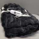 GarveeHome Heated Blanket Throw Faux Fur, Soft Electric Throw with 4 Heat Settings & Auto Shut-Off, Bubble Heating Blanket for Home Couch and Bed, Dark Grey (Throw 50"x60")