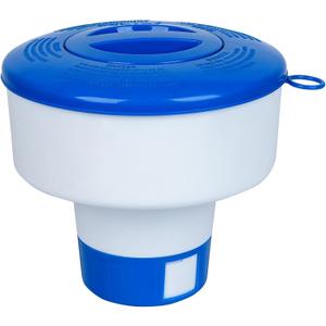 Pool Chlorine Floater for Pools Fits 3" Tablets, 7" Diameter Chlorine Tablet Floater with Adjustable Flow Vents Balanced Chemical Dispenser for hot tub/Spa Collapsible (Large)