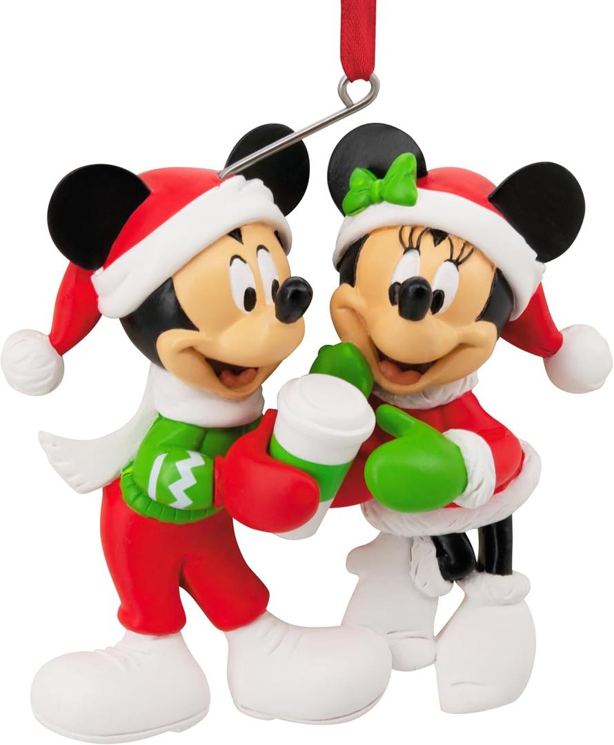 Hallmark Disney Mickey and Minnie Sharing Cocoa Christmas Ornament, Gifts for Disney Fans