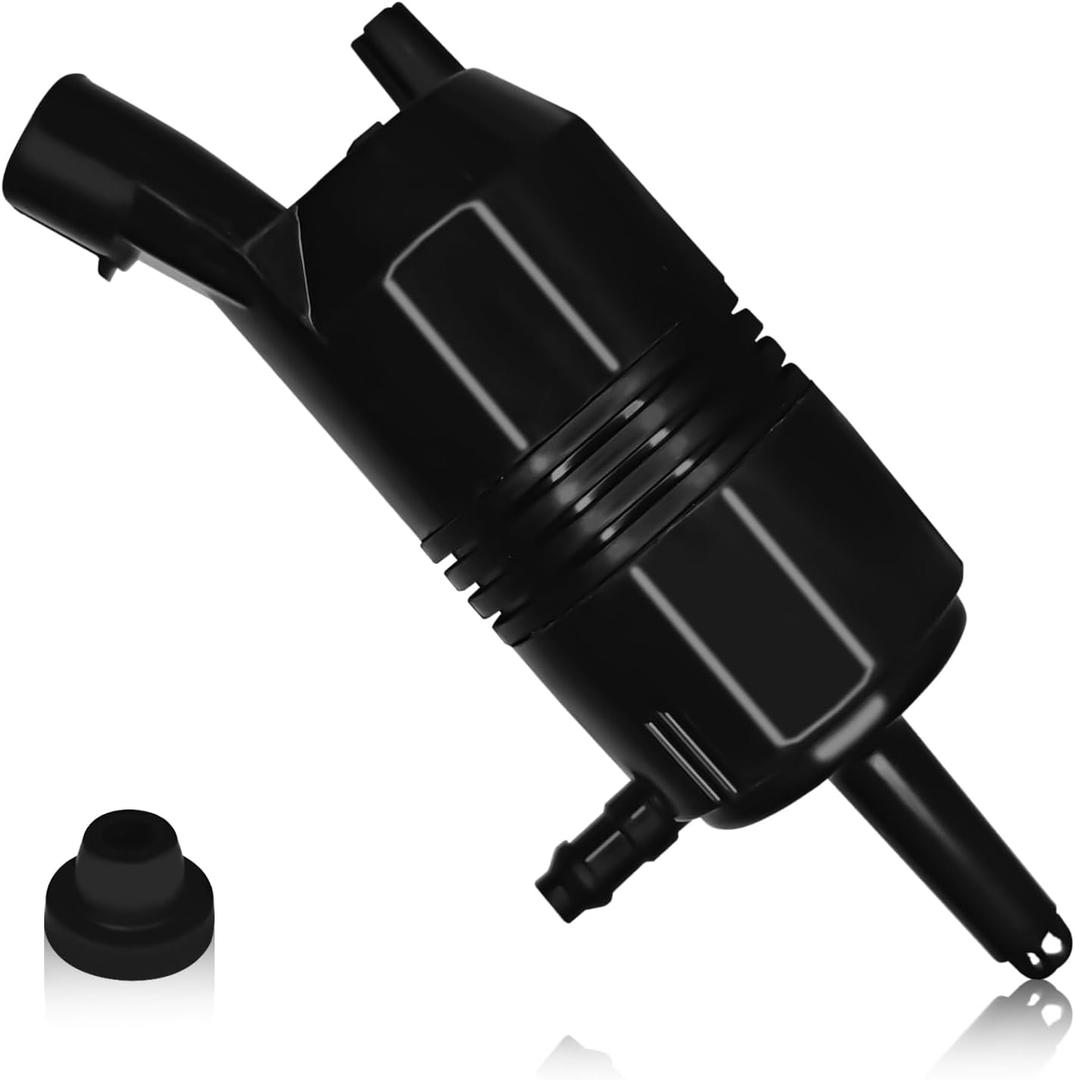 Windshield Washer Pump W/Grommet Replacement OEM#89025062 385-232316A 8-6710, Wiper Washer Fluid Motor Pump Compatible With Chevy, GMC, Oldsmobile, Buick, Cadillac, Pontiac (Black)
