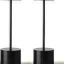 SAKRINGT 2 Pack Rechargeable Table Lamp, LED Cordless Table Lamp,5000mAh Battery Operated Portable Table Light,Dimming for Restaurant/Patio/Outdoor(Black)