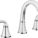 Delta Geist Chrome Bathroom Faucet 3 Hole, 8 Inch Widespread Bathroom Sink Faucet for Vanity, Push-Pop Drain Assembly, Chrome 35864LF