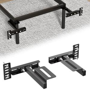 KOSEOO Adjustable Headboard Brackets for Metal Bed Frames – Universal Headboard Attachment Kit with Footboard Extension | Fits Twin, Full, Queen, King Beds, 2 Pack (Black)