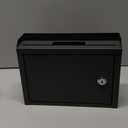 KYODOLED Suggestion Box with Lock and Slot, Small Locking Mailbox for Office, Wall Mount Safe Money/Key Drop Box with 50 Free Suggestion Cards, 9.8" W x 3" D x 7" H, Black