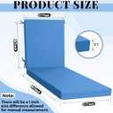 Patelai 2 Set Blue Chaise Lounge Cushions Outdoor 70x21x3 Inch with Black Lounge Chair Covers, Waterproof Sun & Fade Resistant Lounger Replacement Cushion Thick for Pool Deck Lawn Furniture