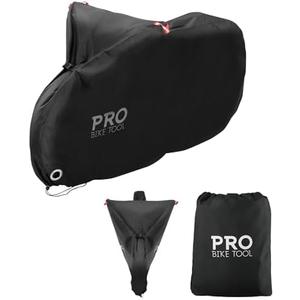 Pro Bike Cover for Outdoor Bicycle Storage - Heavy Duty Ripstop Material, Waterproof & Anti-UV (Travel - Large for 1 Bike)