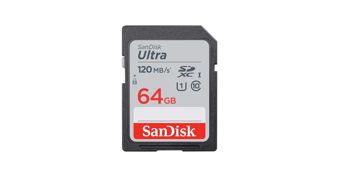 SANDISK 64GB Ultra SDXC UHSI Memory Card  Up to 140MB/s, C10, U1, Full HD, SD Card  SDSDUNB064GGN6IN