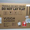 VUSIGN Magnetic White Board 24" x 18" with 1 Dry-Erase Eraser, 2 Multicolor Marker, 4 Magnetic Pins, Sliver Reinforced Aluminum Frame for Office, Home, School