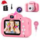 GKTZ Toys for Girls Age 3-8, Kids Camera Digital Video Toddler Camera Children Camcorder Birthday Gifts for 3 4 5 6 7 8 Year Old Girls with 32GB SD Card (Pink)