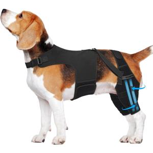 Dog Leg Braces for Back Leg, Adjustable Dog Knee Brace with 4 Stabilizers, Hip Support to Reduces Pain, Ligament Injuries & Luxating Patella & ACL CCL for Small Medium Large Dogs 2 Pack