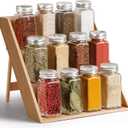 RoyalHouse Bamboo Spice Rack Organizer for Kitchen Cabinet, Countertop Display Shelf- 3 Tier Shelf -Space Organizer for Kitchen and Bathroom