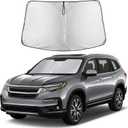 for Honda CRV - 2017 2018 2019 2020 2021 2022 EcoNour Car Windshield Compatible with Storage Pouch | Front Window Sun Protector for UV Rays & Sun Heat | Car Interior Accessories Fit Honda CRV Models