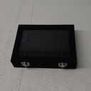 7 Slot Velvet Jewelry Rings Display Tray Earring Storage Case Jewelry Storage Box (Black)