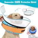 Elevated Inflatable Dog Cone Collar Alternative After Surgery, Dog Donut Collar, Soft Pet Cone to Stop Licking for Dogs XL(Neck 14"-18")