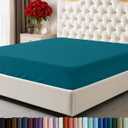 Utopia Bedding Queen Fitted Sheet - Bottom Sheet - Deep Pocket - Soft Microfiber - Shrinkage and Fade Resistant - Easy Care -1 Fitted Sheet Only (Denim Blue)