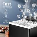 Kismile Countertop Ice Maker, Small Ice Maker, Deep Black