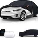 Waterproof Car Cover All-Weather,Full Exterior Automobiles Cover for SUV 191-201 inch Universal Fit Ford Explorer, Toyota Highlander, Hyundai Palisade, Honda Pilot, Dodge Durango etc.