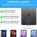 MMK for iPad Air 13 inch Keyboard (M3 2025 / M2 2024), iPad Pro 12.9 Case with Keyboard (5/6th Gen) & Backlit Bluetooth Wireless with Pencil Holder - Grey (Gray)