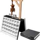 Playbook'd Hangman Game Magnetic Cowboy - 3D Printed Letter Board Games Packaged Like Books, Book Board Games with 52 Letter Cards, Vocabulary Words Spelling Challenge Table Games
