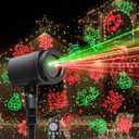Enjoyedled Christmas Projector Lights Outdoor, 9 High-Definition Patterns Laser Light Projector with Remote and Timer, Party Lights for Indoor Outdoor Garden Holiday Decoration Halloween New Year (Red and Green)