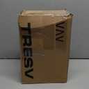 Airsky Set of 6 Olive Green Vintage Drinking Glassware- 12OZ Green Glass Drinking Cups, Thick Farmhouse Drinking Glasses, Embossed Kitchen Glassware for Soda Lemonade Cocktail , Dishwasher Safe