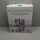 CASABREWS CM5418 Espresso Machine 20 Bar, Compact Espresso Maker with Steam Milk Frother, Stainless Steel Coffee Machine with 34oz Removable Water Tank for Cappuccino, Small Latte Machine, Silver