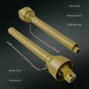 SCITOO Yellow 39"-63" PTO Shaft, 1-3/8" PTO Drive Shaft 6 Splines End Round End PTO Driveline Shaft, Series 4 PTO Shaft without Slip Clutch Fit For Bush Hog, Finish Mower, Tractor