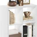 Furinno Cubicle Open Back Decorative Cube Storage Organizer, 4-Cube, White
