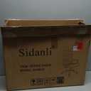 Modern High Back Office Desk Chair, PU Leather Ribbed Ergonomic Executive Conference Chair, Adjustable Swivel Task Chair with Arms, Black