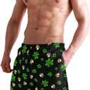 JUDIAN Men's Quick Dry Swim Trunks Tall Lightweight Swimwear with Pockets for Surfing & Vacation S (Black)