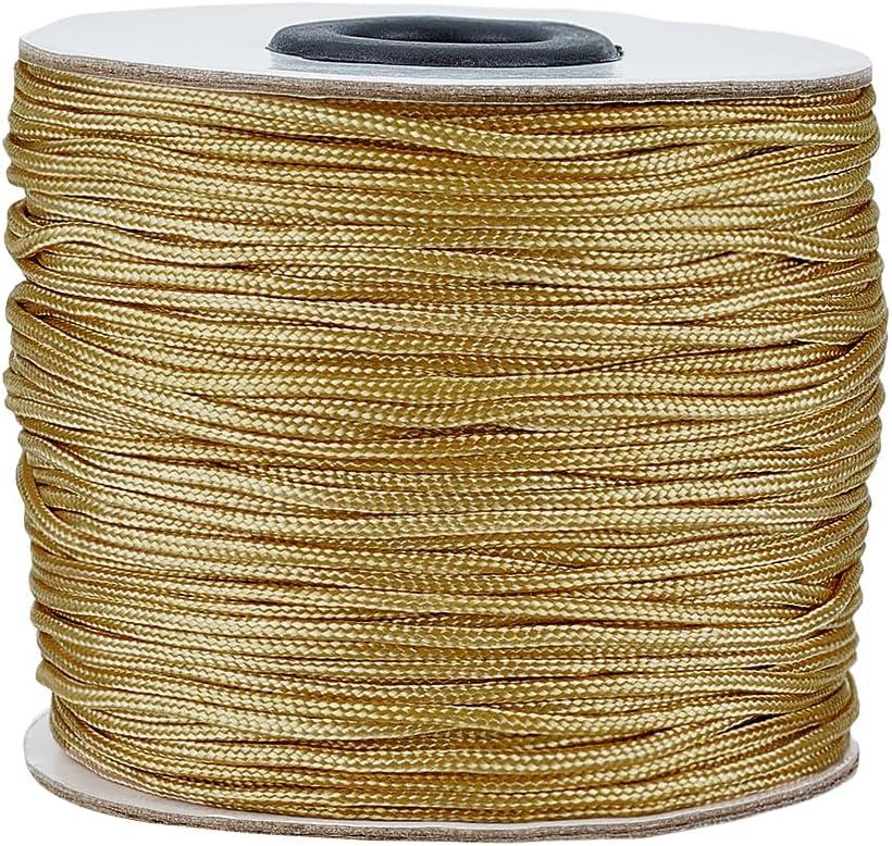 PH PandaHall 1.5mm Nylon String 100 Yards Wind Chime Cord Replacement Braided Lift Shade Blind String for Windows Roman Rollers Repair Gardening Plant Waist Beading String for Chinese Knotting Wheat