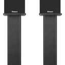 Elimavi Universal Floor Speaker Stands, 22.64 Inch Surround Sound Stands Supports 150LB, Non-Slip Pads & Cable Ties, for Bookshelf Speakers,Satellite Speakers,Studio Monitors, Easy Installation,Black