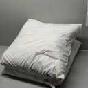 MIULEE 26x26 Euro Pillow Inserts,Set of 2 Down Feather Throw Pillows for Couch Sofa Bed, Decorative Fluffy Throw Pillow Inserts Cotton Fabric,White