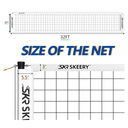Outdoor Heavy Duty Volleyball Net Set, Anti-Sag Design, Adjustable Aluminum Poles, Portable Volleyball Net for Backyard,Grass and Beach (White)