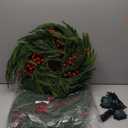 Christmas Norfolk Pine Garland 6FT Set of 2, Real Touch Faux Winter Greenery Garland with Light for Stairs Table Fireplace Backdrop Wall, Christmas Holiday Seasonal Winter Decor