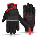 MOREOK Work Gloves Gardening Gloves for Men/Women-[Strengthen Palm Protection] Protective Work Gloves Utility Gloves Flexible Grip Full Finger Yard Gloves-L