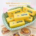 New Butter Squishy Slow Rising Stress Relief Toy, Realistic Butter Stick Squeeze Toy, Soft PU Foam Fidget Toy for Anxiety & Sensory Relief, Cute Desk Decor for Kids & Adults, Office & School(1PCS)