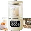 58oz Nut Milk Maker Machine, 10 in 1 Automatic Nut Milk Maker with 20 Blades, LED Display, Soy Milk Maker with 24H Delay Start&12H Keep Warm, Almond Milk Maker for Homemade Oat, Milk Shake, Cream 