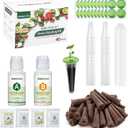166pcs Hydroponic Pods Kit: Compatible with Aerogarden Grow Anything Herb Kits - Includes Grow Sponges Grow Baskets Grow Domes Labels A&B Plant Food - Hydroponics Supplies for Most Brand