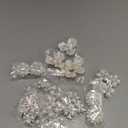 Hicarer 44 Pieces Pearl Rhinestone Buttons Rhinestone Faux Pearl Embellishments Brooch Alloy Floral Pendants for Jewelry Making Party Wedding Bridal Bouquet DIY Home Decoration(Silver)