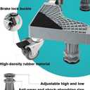 Washer and Dryer Pedestals, Adjustable Mini Fridge Stand with 8 Reinforced Feet & 4 Dual Wheels, Thickened Base for Fridges, Washers, Dryers