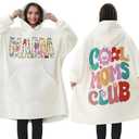 Gifts for Mom Christmas Gifts from Daughter Son, Wearable Blanket Hoodie Best Mom Gift Unique Birthday Gift for Mother Women Mother in Law New Mama Oversized Sherpa Fleece Blanket Sweatshirt