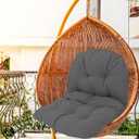 Outdoor  Chair Cushion, Waterproof Chair Replacement Cushion,U-Shaped Cushions with Headrest for Outdoor Furniture 45x28x5 Inches (Gray)