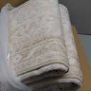 8x10 Washable Area Rugs for Living Room, Vintage Floral Non-Slip Low Pile Natural Rug Soft Throw Large Carpet for Dining Room Bedroom Home Office (Beige, 8'x10')