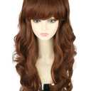 50s Married Housewife Costume Wigs for Women Brown Big Bouffant Hair Beehive Wigs
