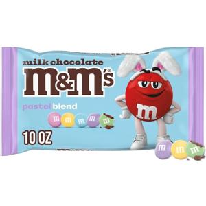 M&M'S Milk Chocolate Easter Candy, Chocolate for Easter Basket Stuffers, Eggs, 10 Ounce Bag (EXP 12/31/26)
